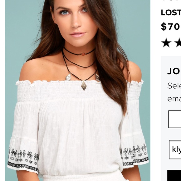 EMBROIDERED OFF-THE-SHOULDER TOP! - Picture 3 of 6